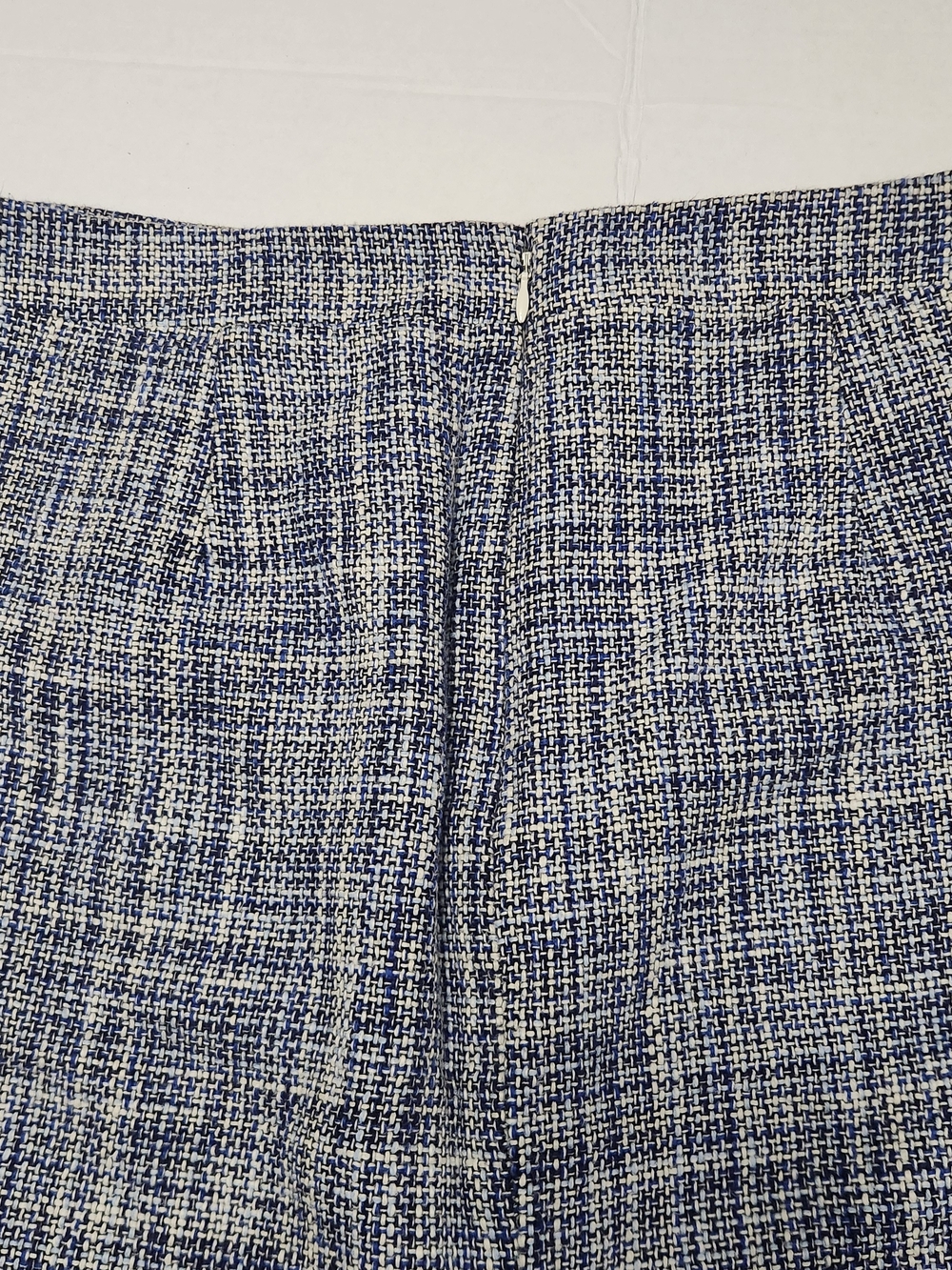 J.Crew No. 2 Blue White Tweed Pencil Skirt Coastal Preppy Quiet Luxury - Picture 6 of 14